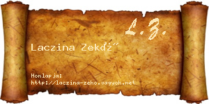 Laczina Zekő névjegykártya
